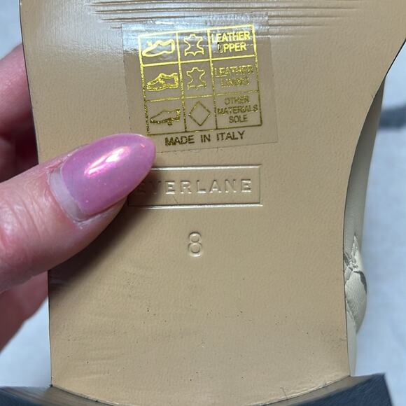EVERLANE The City Boot Leather Ankle Cream Zip Heeled Square Toe Size 8 NEW - Picture 14 of 15